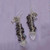 Apophyllite Point Earrings with Iolite chips