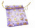 Lavender Organza Drawstring Pouches with Gold Stars and Moons