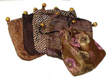 Draw String Style Silk Pouches