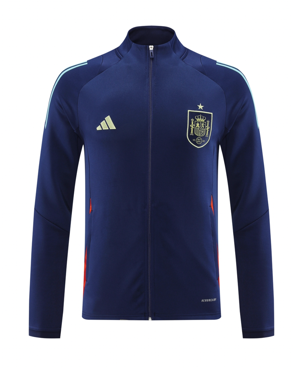 Spain 24/25 Men's Dark Blue Long Zip Jacket