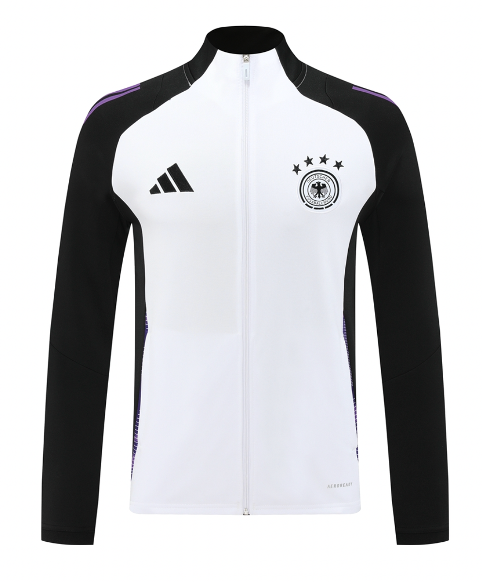 Germany 24/25 Men's White Long Zip Jacket