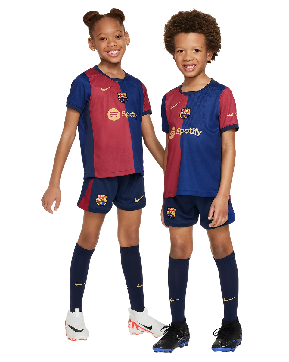 Barcelona 24/25 Kid's Home Shirt and Shorts
