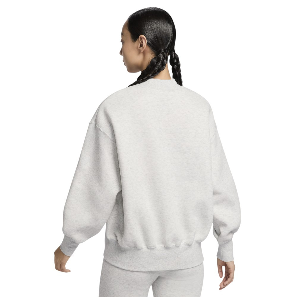 Nike Women's Grey Oversized Crew-Neck Sweatshirt