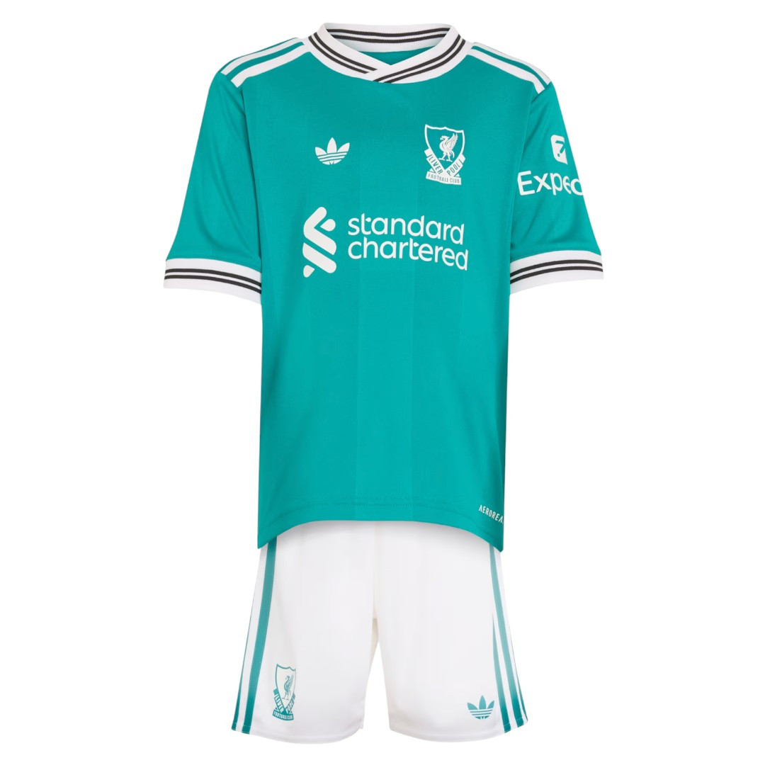 M.SALAH #11 Liverpool 25/26 Kid's Third Mini-Kit - Liverpool Font