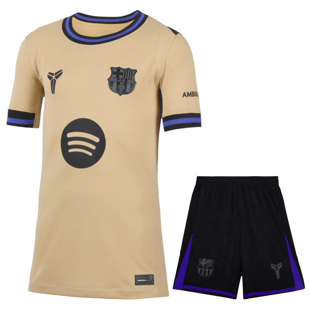 LAMINE YAMAL #10 Barcelona 25/26 Kid's Away Mini-Kit - La Liga Font