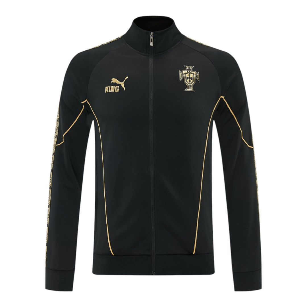Portugal 2026 Men's Black Long Zip Jacket