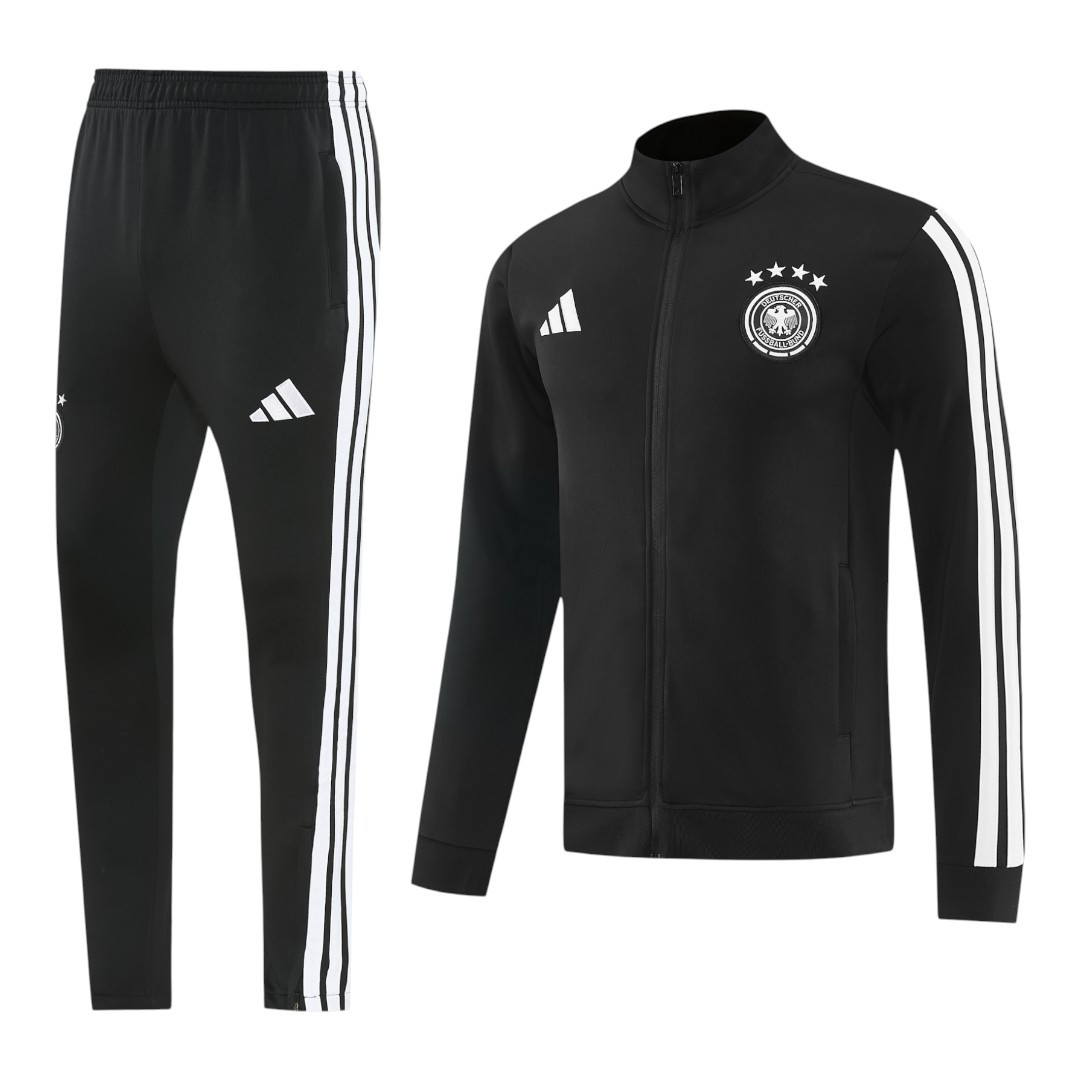 Germany 2026 Men's Black-White Long Zip Jacket