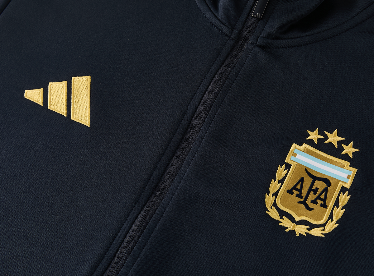 Argentina 2026 Men's Black Long Zip Jacket