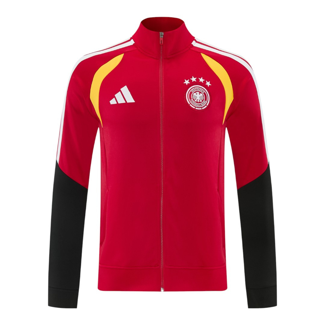 Germany 2026 Men's Red Long Zip Jacket