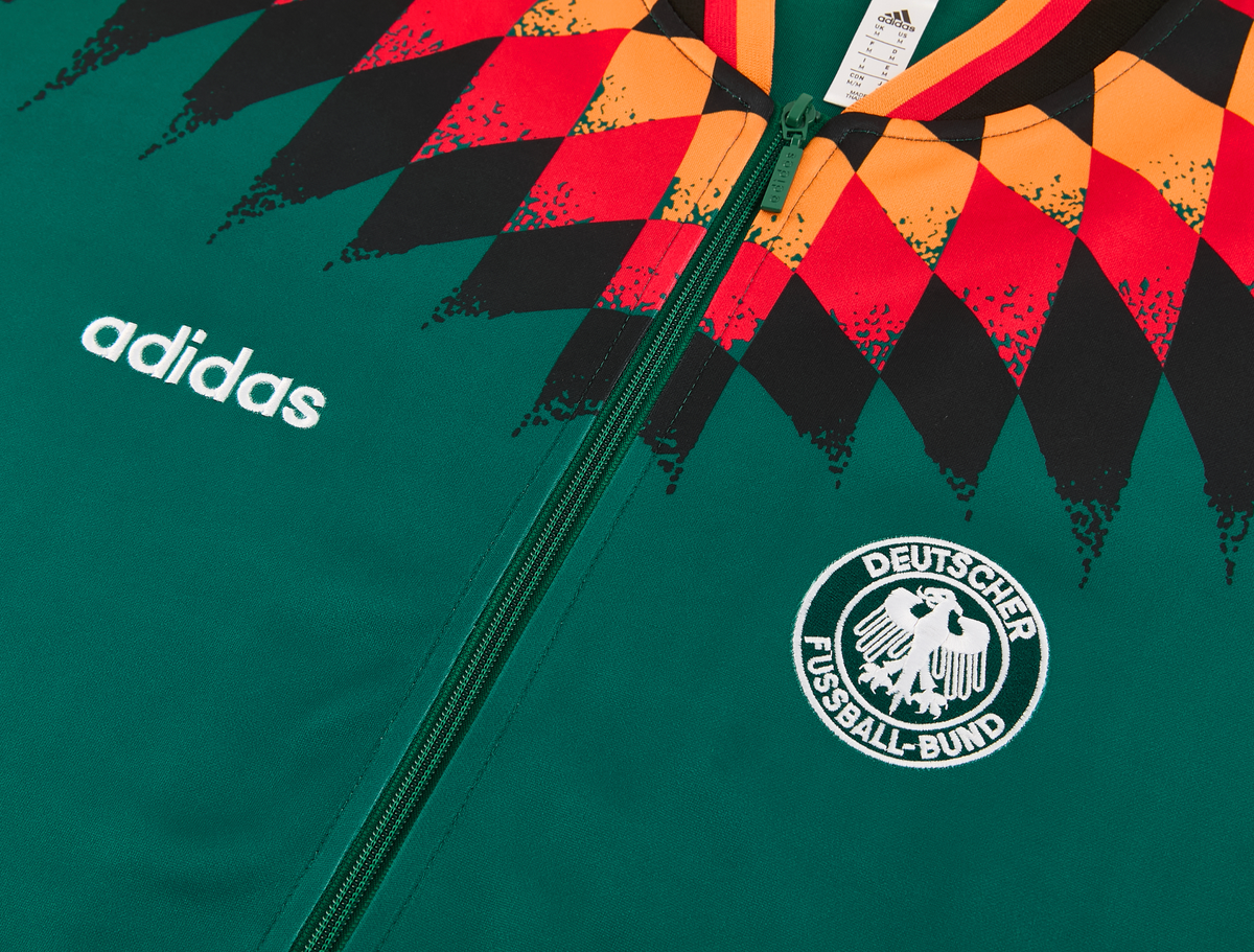 Germany 2026 Men's Remake Green Long Zip Jacket
