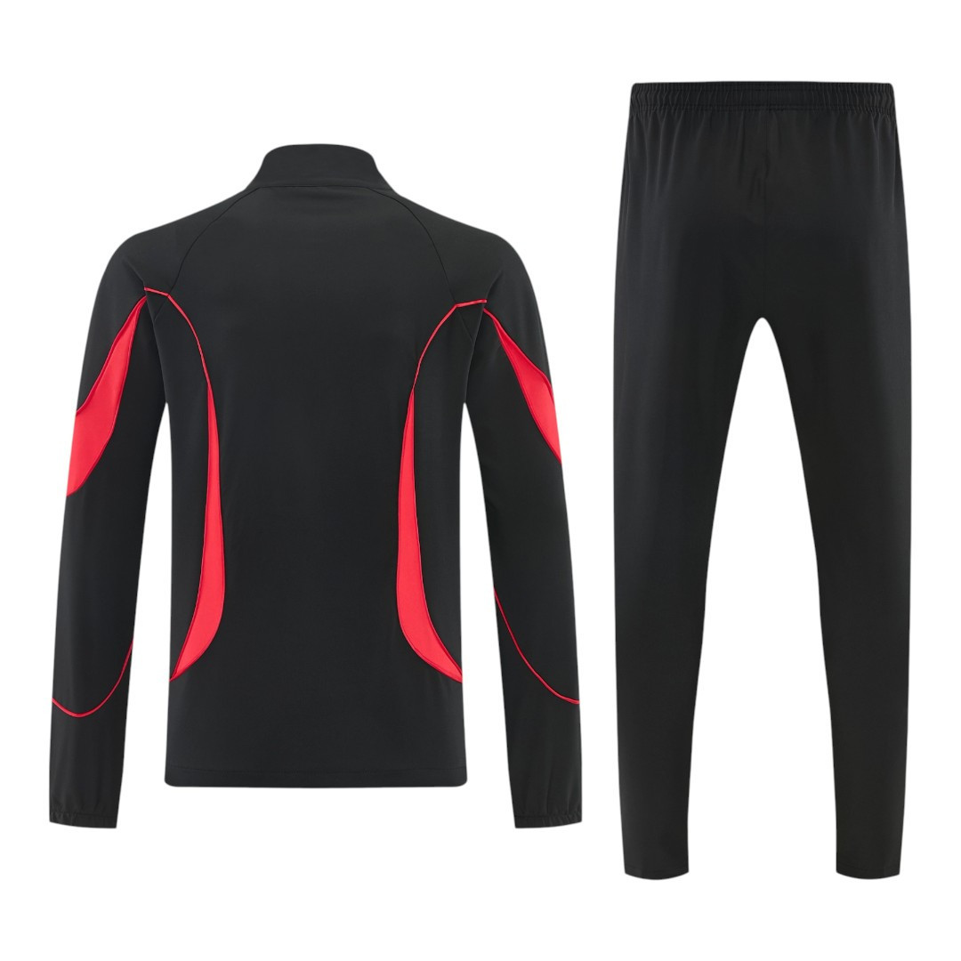 Brazil 2026 Men's Black Red Long Zip Tracksuit
