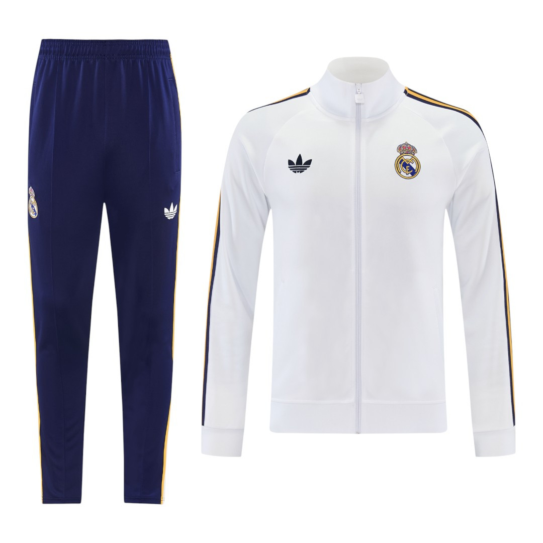 Real Madrid 26/27 Men's White Long Zip Jacket