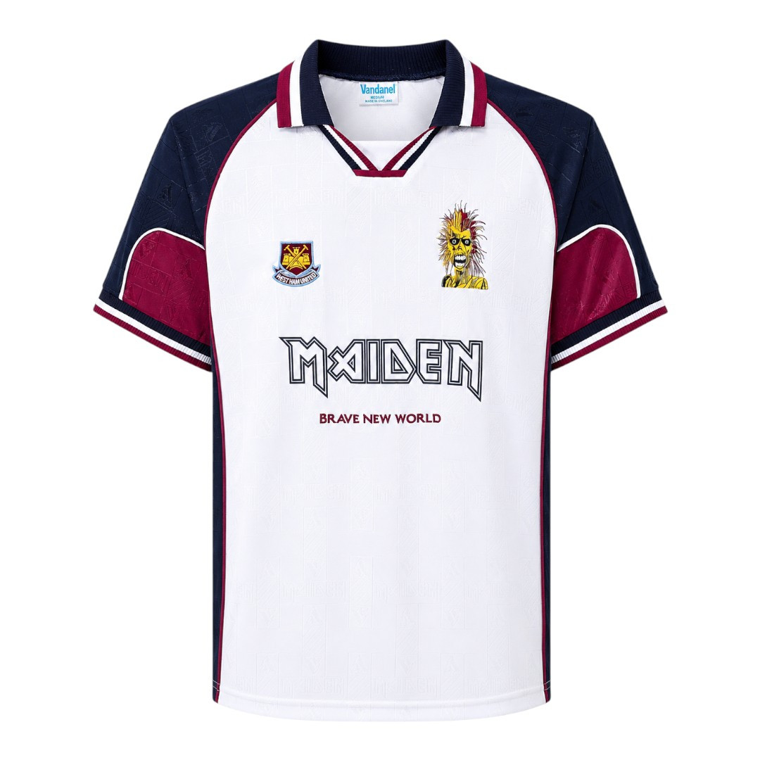 West Ham United x Iron Maiden 99/01 Men's Away Retro Shirt