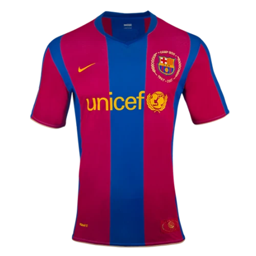 Barcelona 07/08 Men's Home Retro Shirt