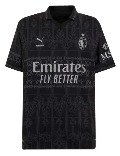 AC Milan X Pleasures 23/24 Authentic Men's Dark Shirt