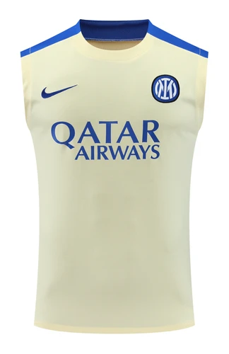 Inter Milan 24/25 Men's Light Yellow Training Tank Top