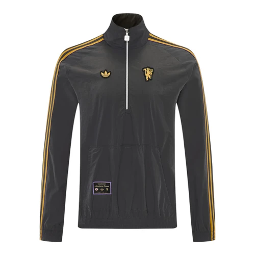 Manchester United 25/26 Men's Gray Half Zip Jacket