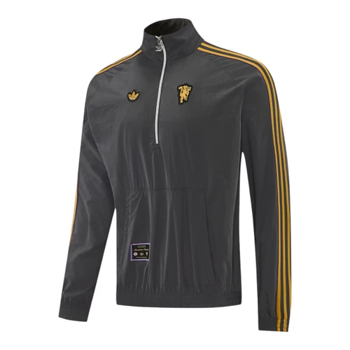 Manchester United 25/26 Men's Gray Half Zip Jacket