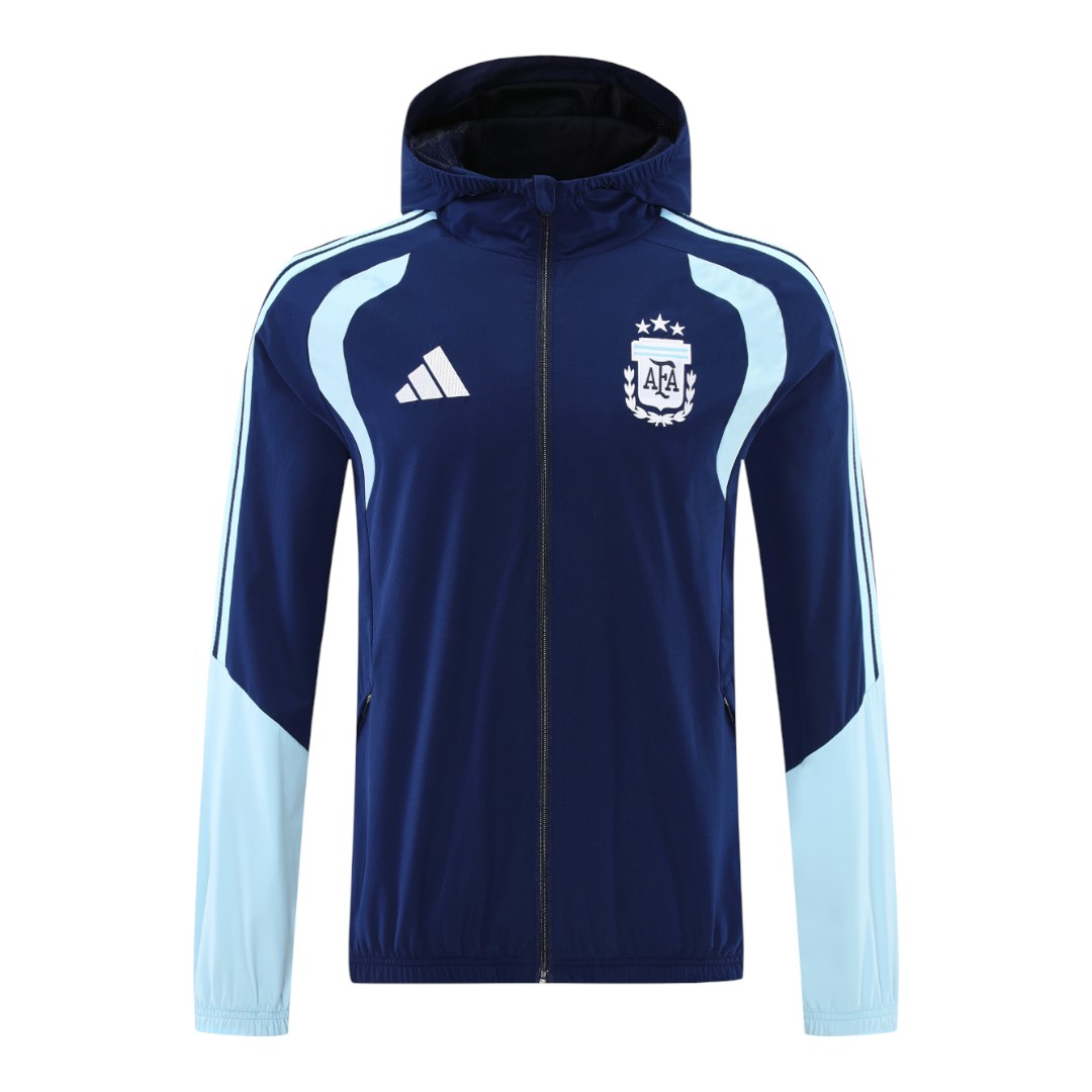 Argentina 2026 Men's Navy Long Zip Windbreaker