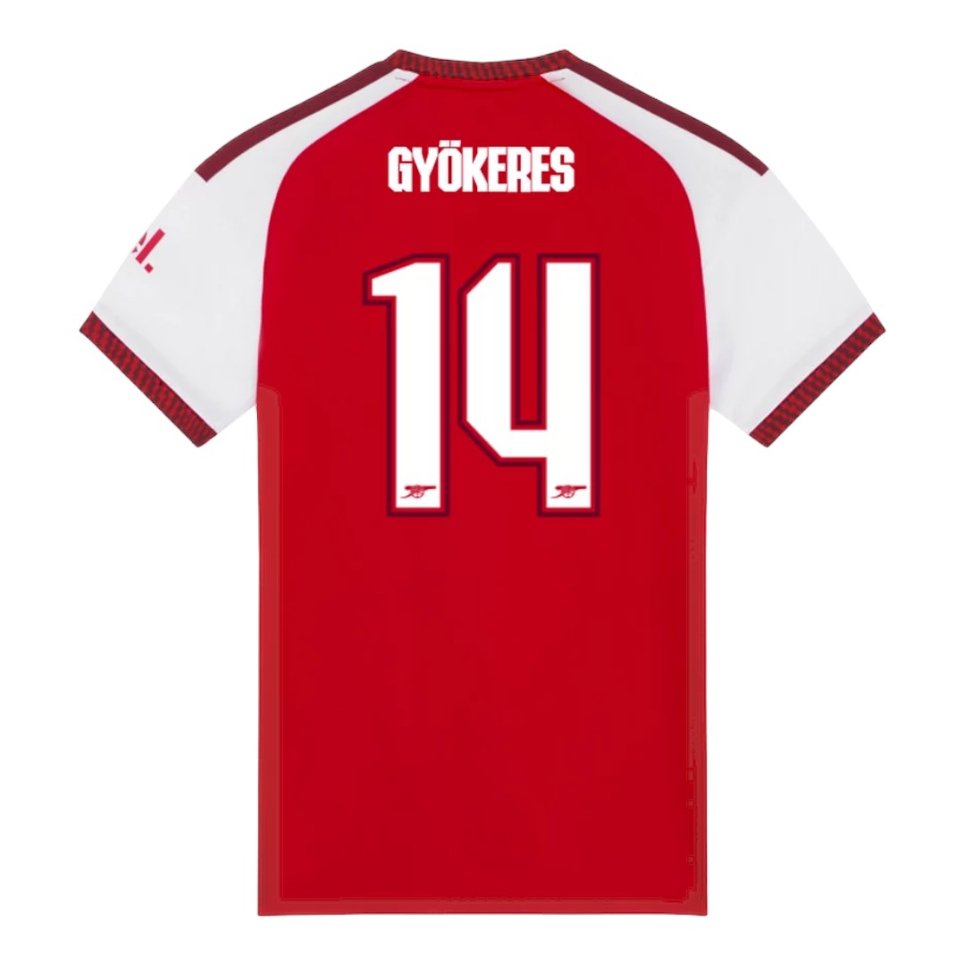 GYÖKERES #14 Arsenal 26/27 Women's Home Shirt - Club Font