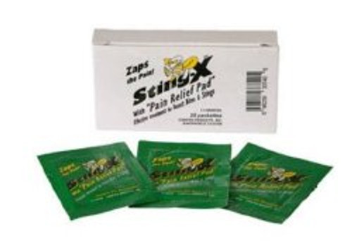 Sting X® Benzocaine Sting and Bite Relief, 25 per Box Individual Packet