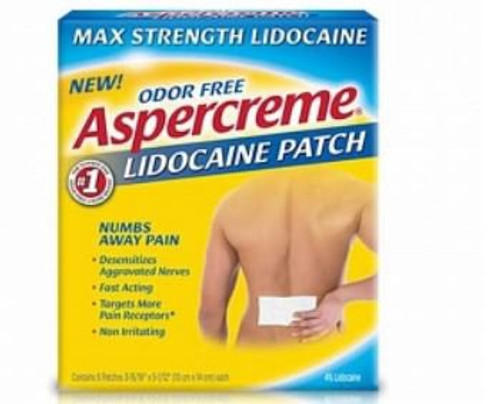 Topical Pain Relief Aspercreme® 4% Strength Lidocaine Patch 5 per Box