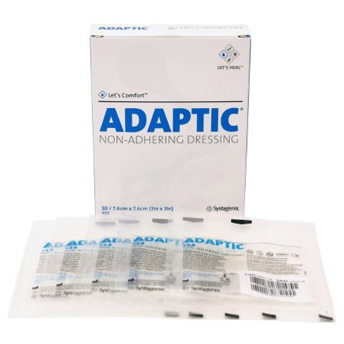 Systagenix Adaptic™ Sterile Non-Adherent Dressing, 3 x 3 Inch
