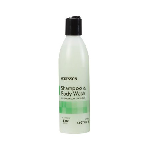 McKesson Shampoo and Body Wash, Cucumber Melon Scent, 8 oz. Squeeze Bottle