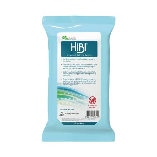 Hibi® Rinse-Free Bath Wipe, Unscented, Soft Pack