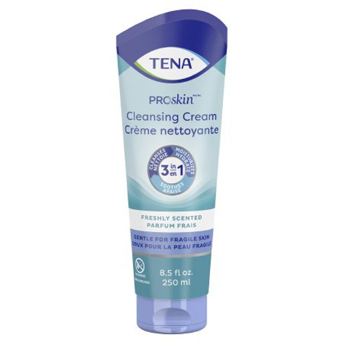 Tena Body Wash Cleansing Cream, Alcohol-Free, White, 3-in-1 Formula, 8.5 oz, Mild Scent