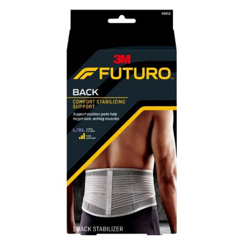 3M FUTURO Back Support, Adult, Hook-and-Loop Closure, Gray, 39″ to 50″, Large/ X-Large, 2/Case