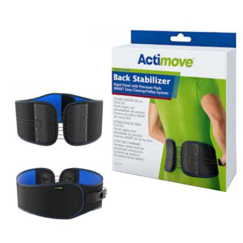 Actimove® Sports Edition Rigid Panel Back Stabilizer with Pressure Pads, X-Small / Small