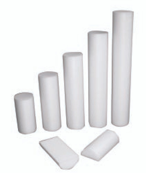 CanDo® Round Roller, Polyethylene Foam, 4 in. Dia. x 36 in. L, White