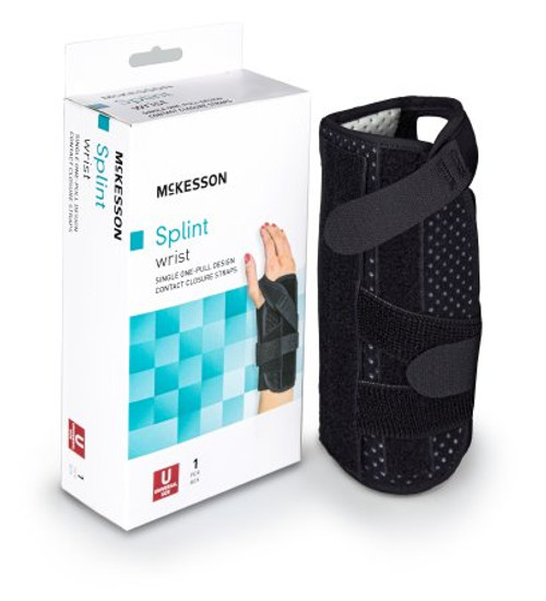 McKesson Left Wrist Splint with Single One-Pull Design, One Size Fits Most