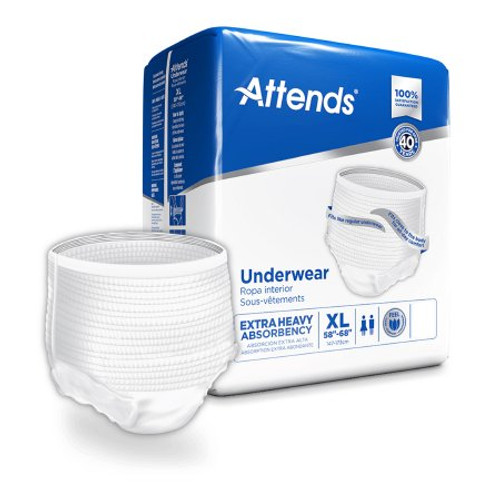 Attends® Care Adult Moderate Absorbent Underwear, X-Large, White
