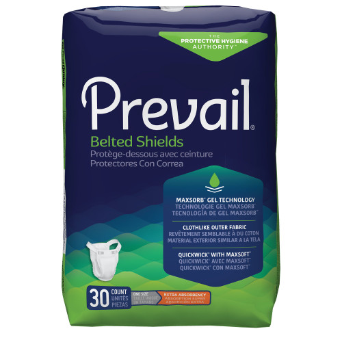 Prevail® Belted Shields Extra Incontinence Belted Undergarment, One Size Fits Most