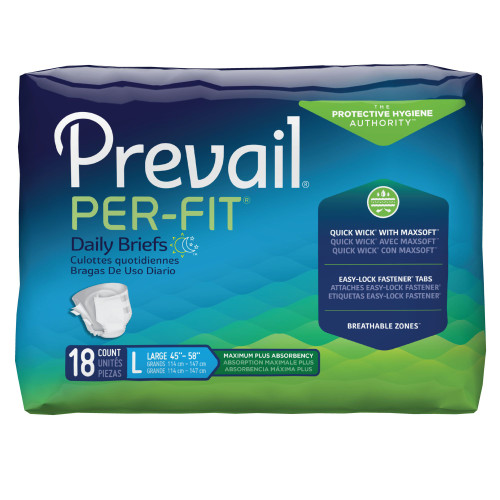 Prevail® Per-Fit® Maximum Incontinence Brief, Large