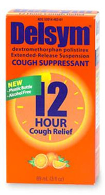 Cold and Cough Relief Delsym® 30 mg / 5 mL Strength Liquid 3 oz. Orange Flavor