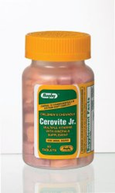 Cerovite Jr. Multivitamin Supplement, 60 Chewable Tablets per Bottle