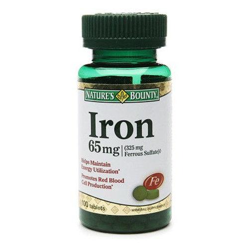 Nature's Bounty® Iron Mineral Supplement, 100 Tablets per Bottle