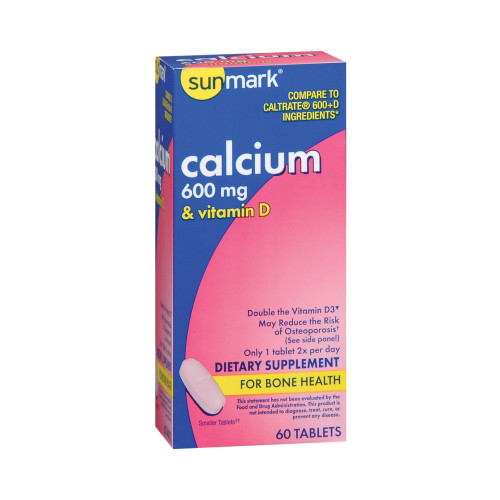 sunmark® Calcium / Vitamin D Joint Health Supplement, 60 Tablets per Bottle