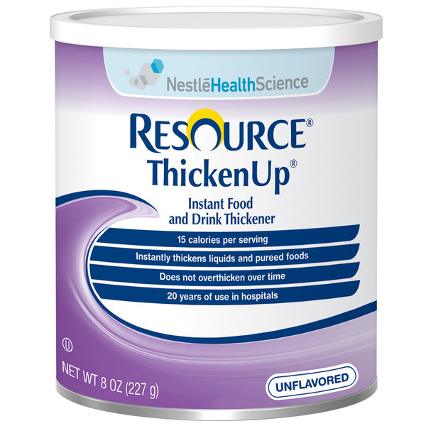 Resource ThickenUp Food and Beverage Thickener, Unflavored, 8-oz Canister