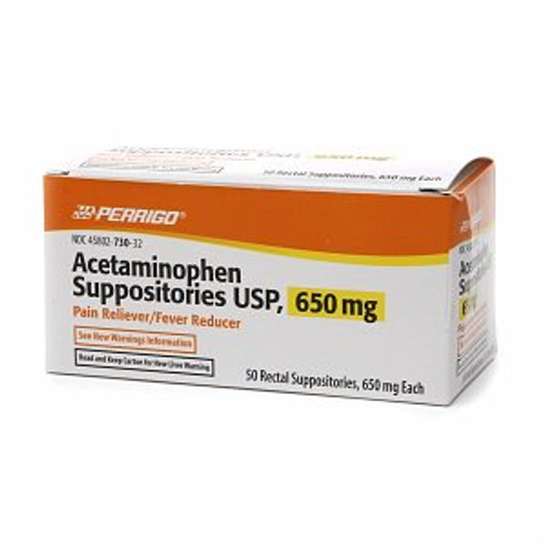 Acetaminophen Pain Relief, 50 Rectal Suppositories per Box