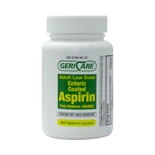 Geri-Care® Aspirin Pain Relief, 300 Tablets per Bottle