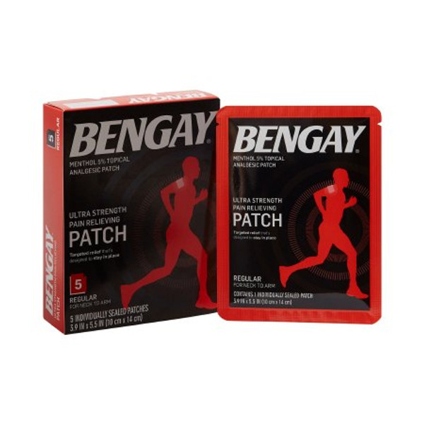 Bengay® Ultra Strength Menthol Topical Pain Relief, 5 patches per Box
