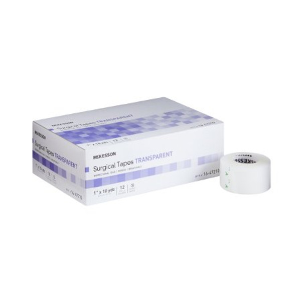 McKesson Plastic Medical Tape, 1 Inch x 10 Yard, Transparent