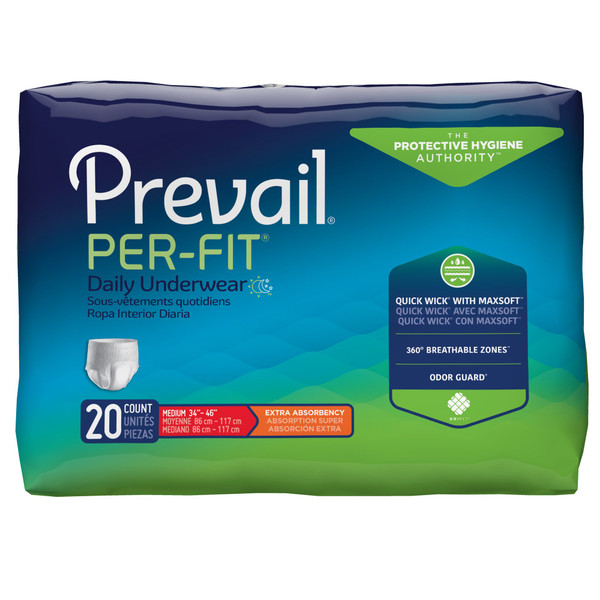 Prevail® Per-Fit® Extra Absorbent Underwear, Medium