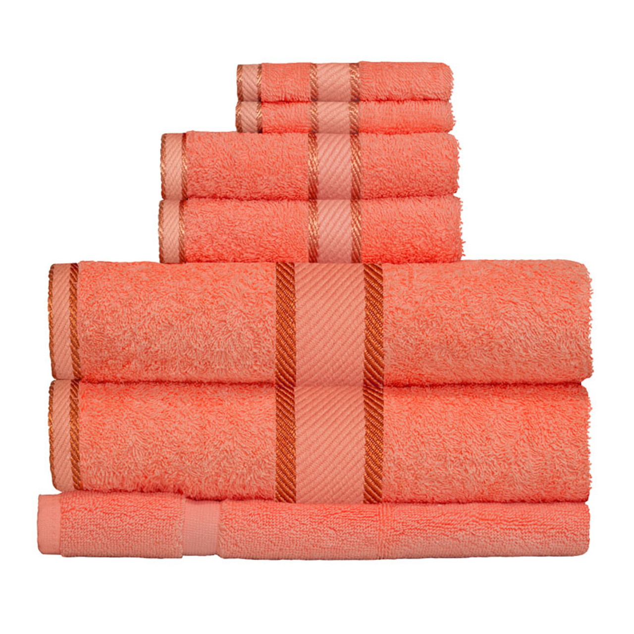 100% Cotton Terracotta / Rust Towels | 7pc Bath Towel Set