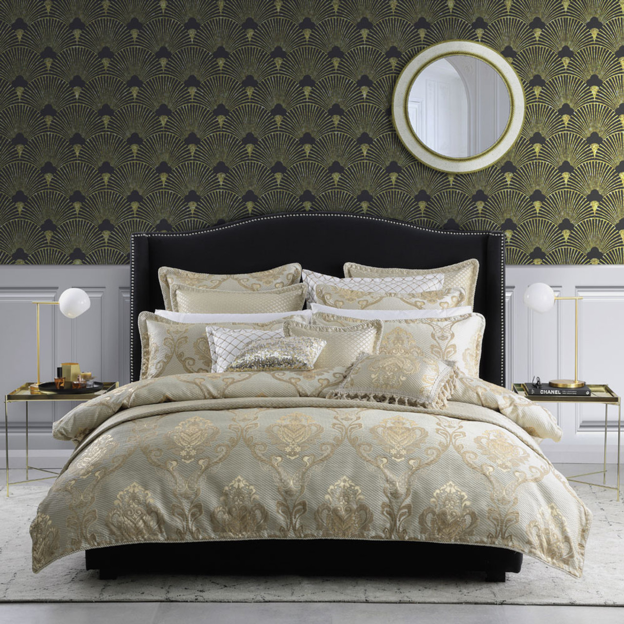 Castille Gold Quilt Cover Set King Bed By Davinci