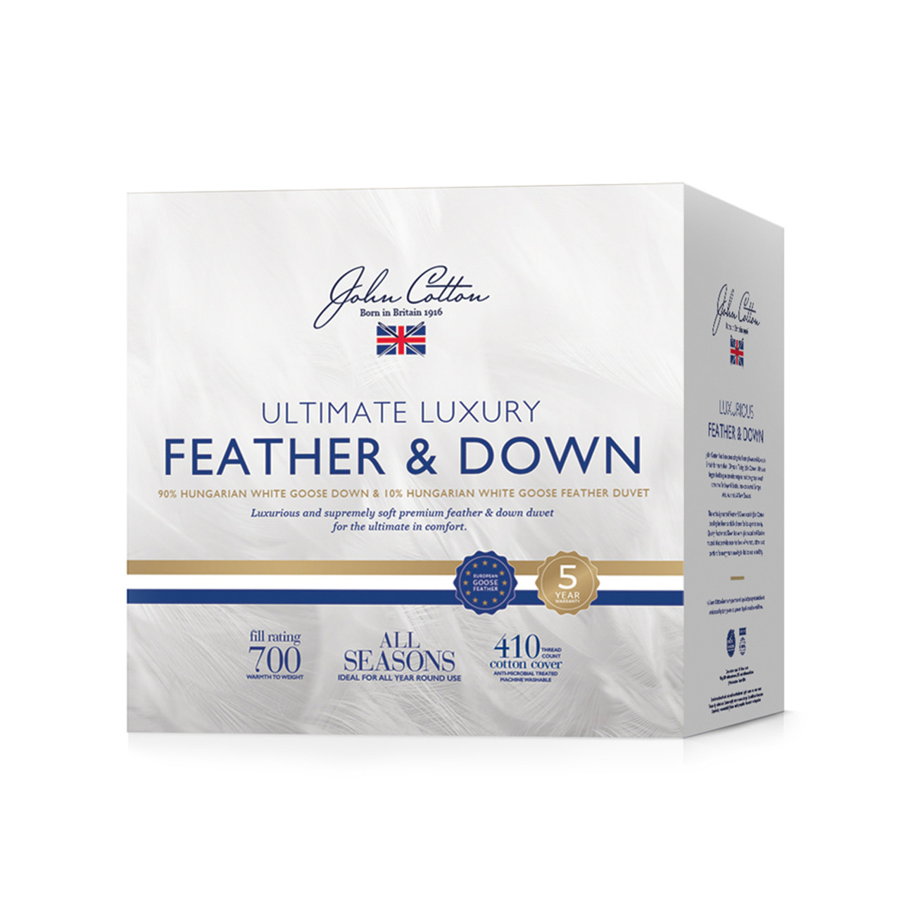 John Cotton Hungarian 90 10 Goose Down Feather Quilt King Bed